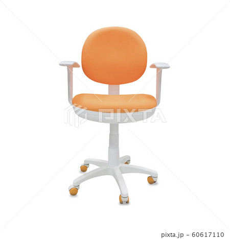 The office chair from orange cloth. Isolated over 60617110