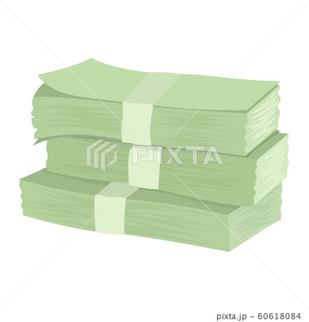 Stack of banknotes. Money in a pack. Vector illustration 60618084
