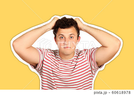 emotional man isolated 60618978