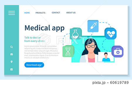 Consultation with Doctor Online Medical App Vector Consultation with Doctor Online Medical App Vector 60619789