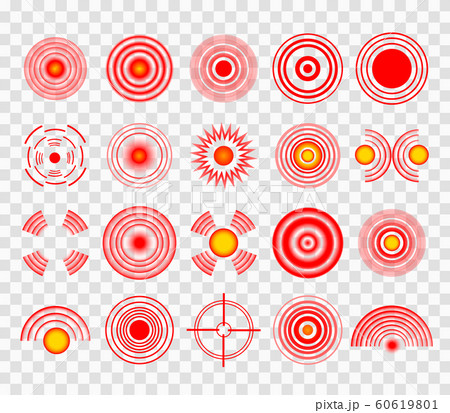 A set of pain circles, red rings.  A set of pain circles, red rings.  60619801