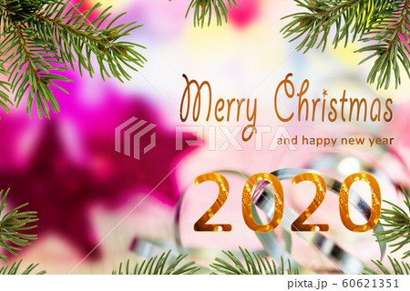Christmas stars with text Merry Christmas 2020 60621351