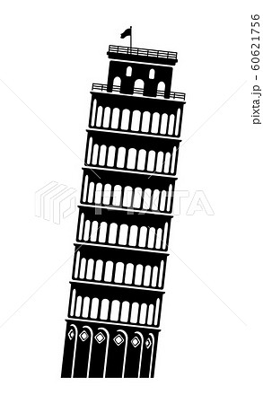 イタリア ピサの斜塔 世界の有名な建築物 遺跡 建物 世界遺産 ランドマーク のイラスト素材