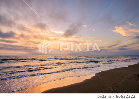 千里浜海岸の夕暮れ 千里浜海岸の夕暮れ 60622222