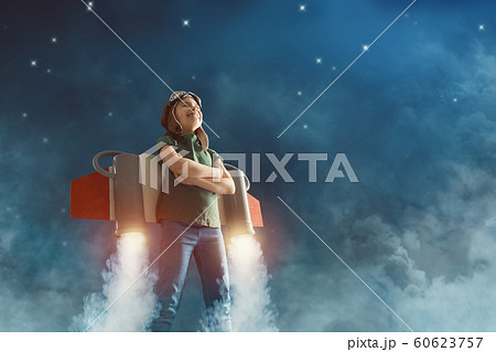 child in an astronaut costume child in an astronaut costume 60623757