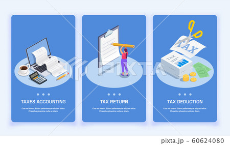 Taxes Vertical Banners Set 60624080