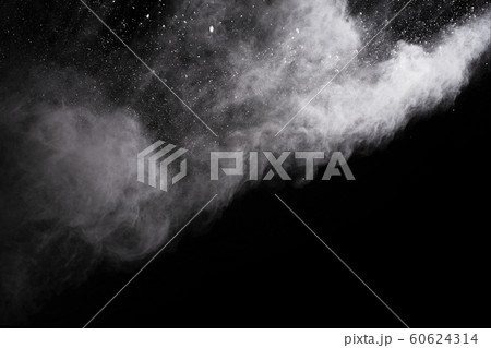 White powder explosion on black background. Colored cloud. Colorful dust explode. Paint Holi. White powder explosion on black background. Colored cloud. Colorful dust explode. Paint Holi. 60624314