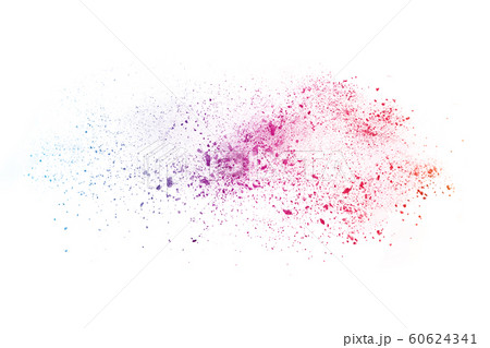 abstract powder splatted background. Colorful powder explosion on white background. Colored cloud. Colorful dust explode. Paint Holi. abstract powder splatted background. Colorful powder explosion on white background. Colored cloud. Colorful dust explode. Paint Holi. 60624341