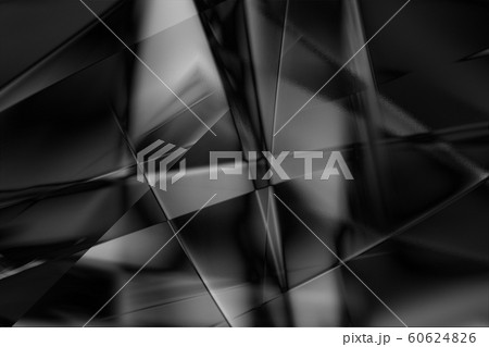 モノクロームのメタリックなクールなガラス質感のアブストラクトのイラスト素材 モノクロームのメタリックなクールなガラス質感のアブストラクトのイラスト素材