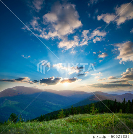 Dawn in mountains Carpathians Dawn in mountains Carpathians 60625885