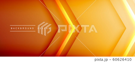 Arrow lines, technology digital template with shadows and lights on gradient background. Trendy simple fluid color gradient abstract background with dynamic straight shadow lines effect 60626410