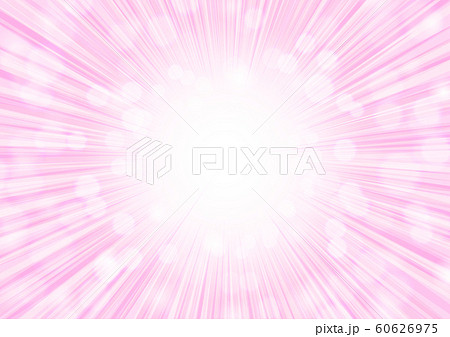 ピンク色の放射状キラキラ背景素材のイラスト素材