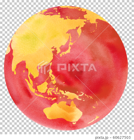 地球温暖化イメージ-日本、アジア、オーストラリア、中国、インドネシア、太平洋 60627503