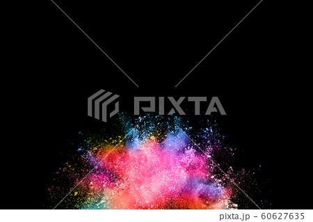 abstract colored dust explosion on a black background.abstract powder splatted background,Freeze motion of color powder exploding/throwing color powder, multicolored glitter texture. abstract colored dust explosion on a black background.abstract powder splatted background,Freeze motion of color powder exploding/throwing color powder, multicolored glitter texture. 60627635