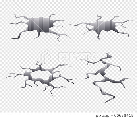 Cracked earth. Dry and dead ground damaged and cracked vector realistic template Cracked earth. Dry and dead ground damaged and cracked vector realistic template 60628419