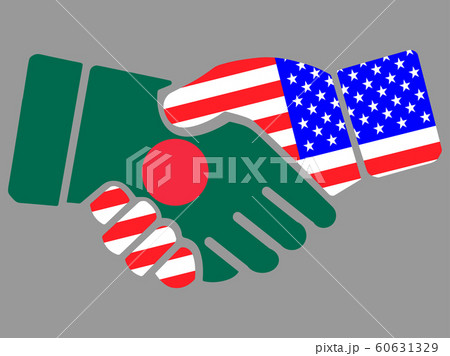 Bangladesh and USA flags Handshake vector 60631329