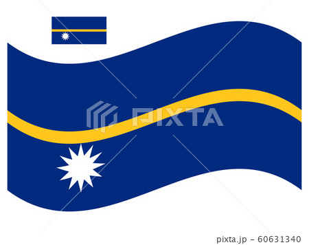 Wave Nauru Flag Vector illustration Eps 10 60631340