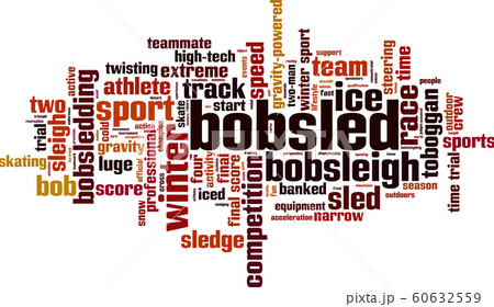 Bobsled word cloud Bobsled word cloud 60632559