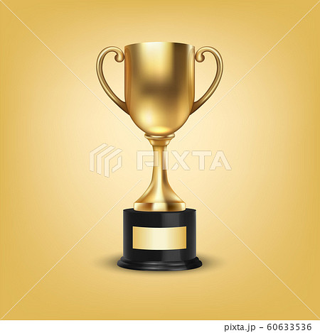Vector 3d Blank Golden Champion Winner Cup Icon Closeup Closeup on Yellow Background. Design Template of Championship Trophy. Sport Tournament Award, Winner Cup and Victory Concept Vector 3d Blank Golden Champion Winner Cup Icon Closeup Closeup on Yellow Background. Design Template of Championship Trophy. Sport Tournament Award, Winner Cup and Victory Concept 60633536