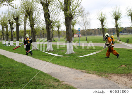 Professional firefighters, rescuers in Professional firefighters, rescuers in 60633800