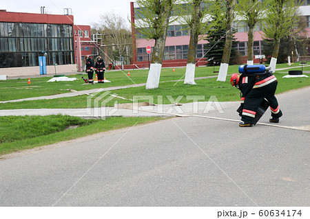 Professional firefighters, rescuers in  60634174