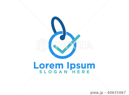 Label and Check mark Logo Designs, Vector 60635067
