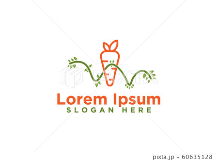 carrot, Vegetable, Mono Line Logo Designs, Vector 60635128