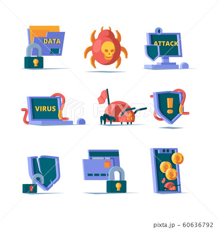 Data Security Padlock Network Firewall Safety のイラスト素材