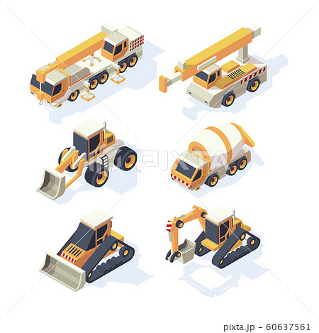 toy cranes and diggers