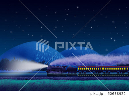 夜汽車と田舎の風景 60638922