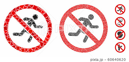 No running Mosaic Icon of Inequal Pieces 60640620