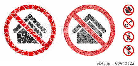 No housing Composition Icon of Uneven Pieces 60640922
