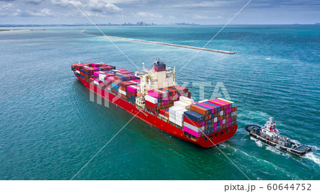 Container ship carrying container for business Container ship carrying container for business 60644752