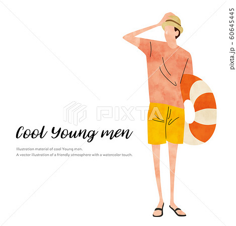 イラスト素材 夏のファッション 若い男性のイラスト素材