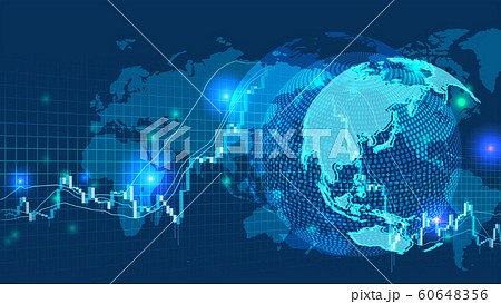 サイバーデジタル世界の株価チャートイメージ背景 サイバーデジタル世界の株価チャートイメージ背景 60648356