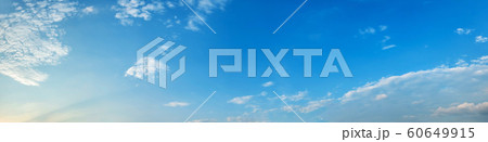 Panorama sky with cloud on a sunny day. Panorama sky with cloud on a sunny day. 60649915