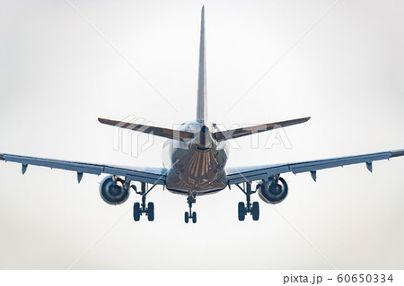 着陸する旅客機 60650334
