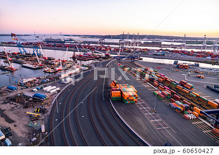 《ニュージャージー》コンテナヤード・空撮 60650427