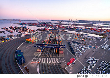 《ニュージャージー》コンテナヤード・空撮 60650428