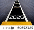 Look forward and move to the futuer, start to new year two thousand twenty (2020), painted on a runway of an aircraft carrier 60652385