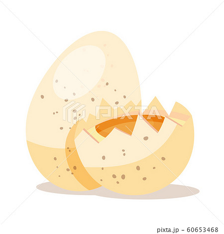 Raw chicken eggs flat vector illustration Raw chicken eggs flat vector illustration 60653468
