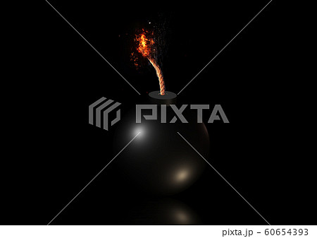 導火線に火が付いた爆弾 導火線に火が付いた爆弾 60654393