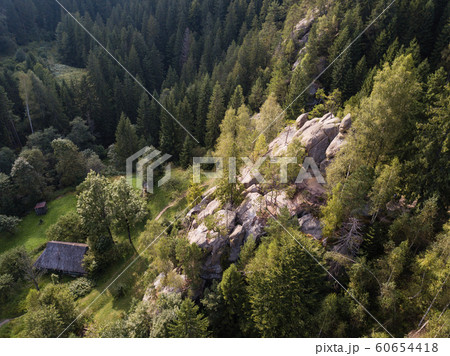 Stone rocks Ternoshorska Lada amidst beautiful 60654418