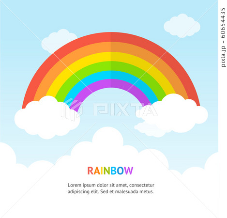 Cartoon Color Rainbow Concept Banner Card. Vector 60654435