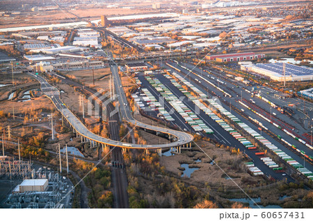 《ニュージャージー》コンテナヤード・空撮 60657431