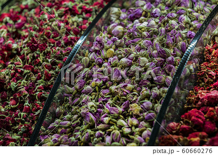 Exotic spices. Oriental sweets on the shelves of the Egyptian market in Istanbul. Exotic spices. Oriental sweets on the shelves of the Egyptian market in Istanbul. 60660276