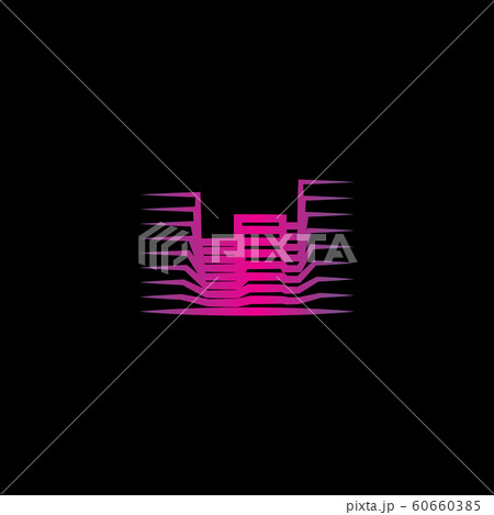 Isolated real estate logo. Building color icon. Rent agency logo. Architecture icon. Construction development agency logo. CIty neighborhood logotype. 60660385