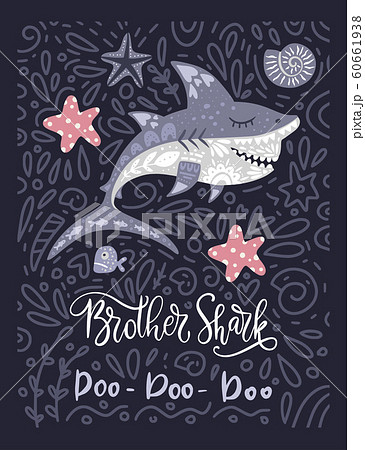 Shark animal vector card. 60661938