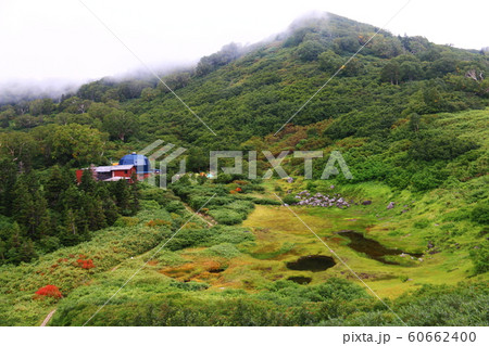 妙高山 山頂への道 黒沢池と黒沢池ヒュッテ 妙高山 山頂への道 黒沢池と黒沢池ヒュッテ 60662400