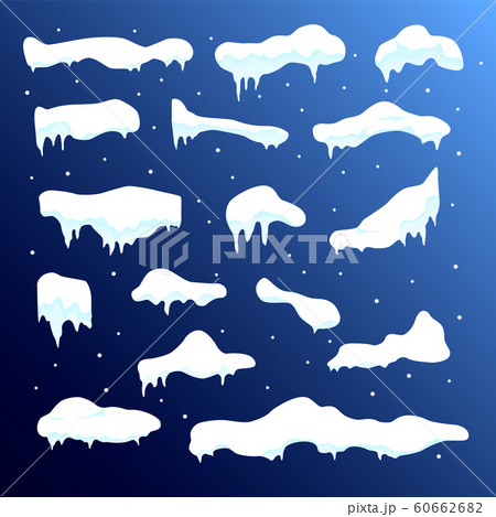 Snow, ice cap with shadow set.  60662682